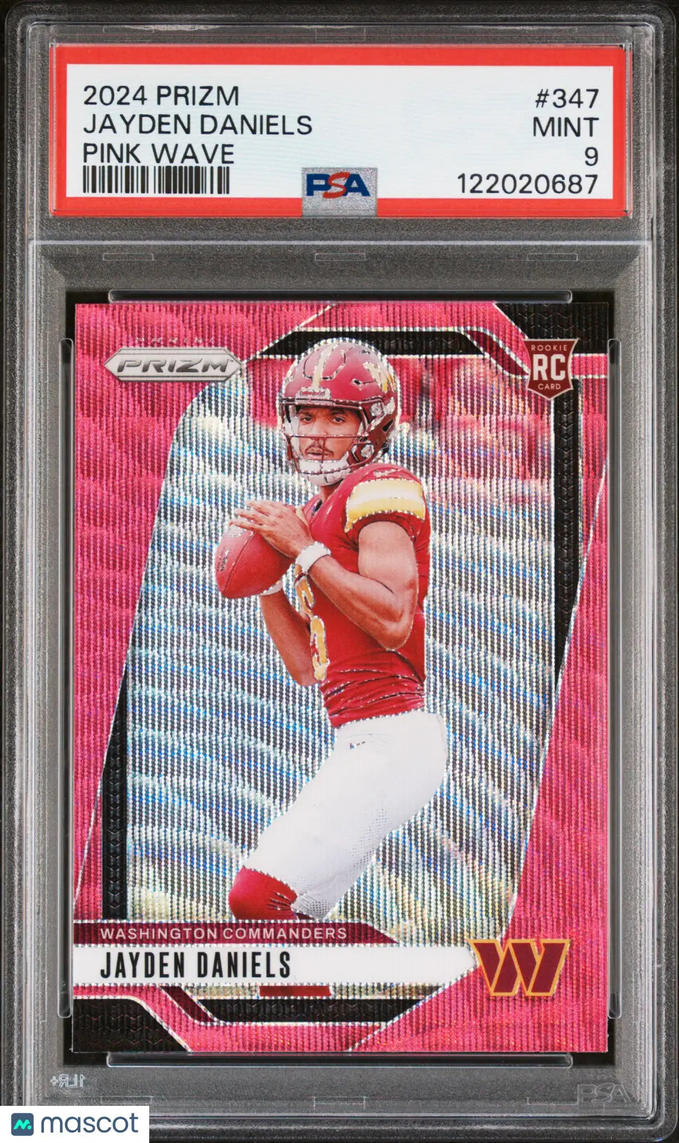 2024 Panini Prizm Rookie Jayden Daniels Pink Wave RC PSA 9 