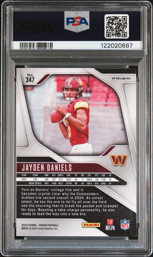 2024 Panini Prizm Rookie Jayden Daniels Pink Wave RC PSA 9 