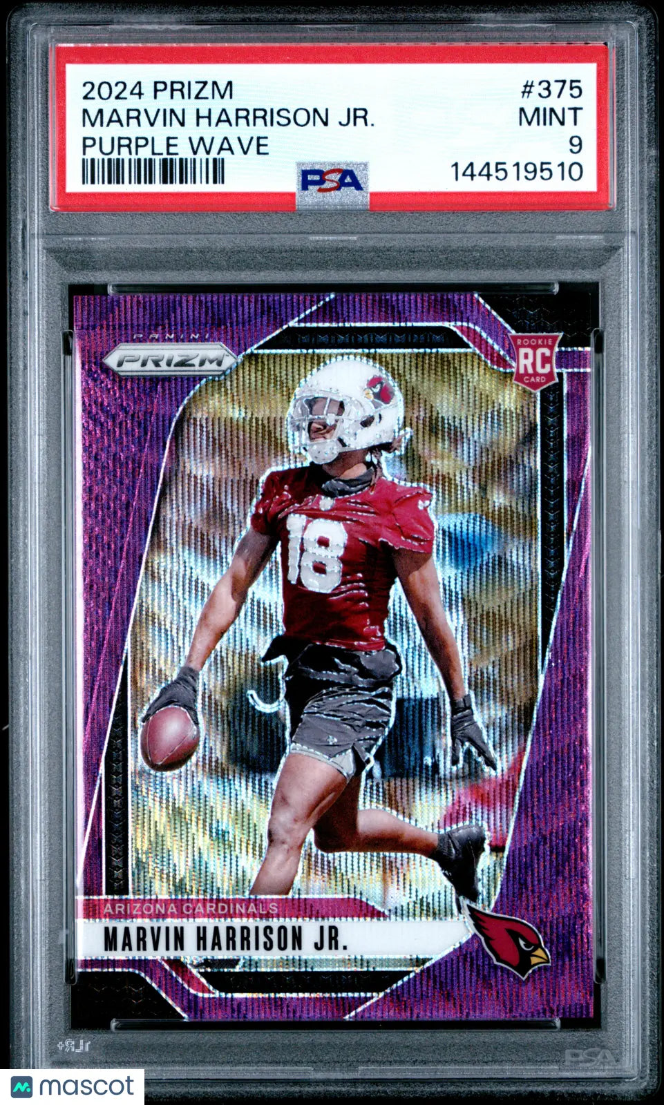 2024 Panini Prizm Rookie Marvin Harrison JR. Purple Wave RC /99 PSA 9 