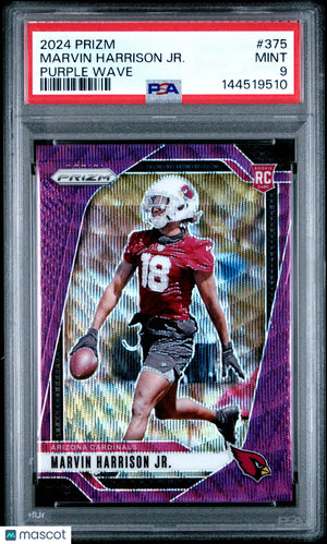 2024 Panini Prizm Rookie Marvin Harrison JR. Purple Wave RC /99 PSA 9 