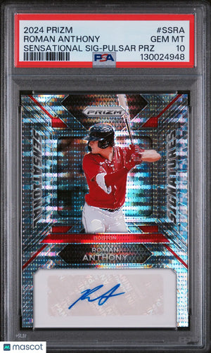 2024 Panini Prizm Sensational Signatures Roman Anthony #SSRA Pulsar PRZ PSA 10 
