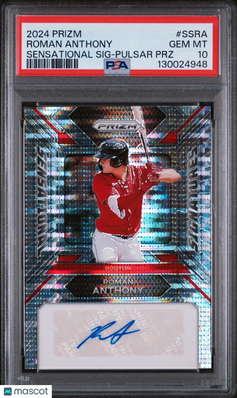 2024 Panini Prizm Sensational Signatures Roman Anthony #SSRA Pulsar PRZ PSA 10 