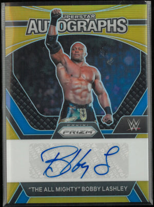 2024 Panini Prizm Superstar Autograph The All Mighty Bobby Lashley Gold Auto /10 