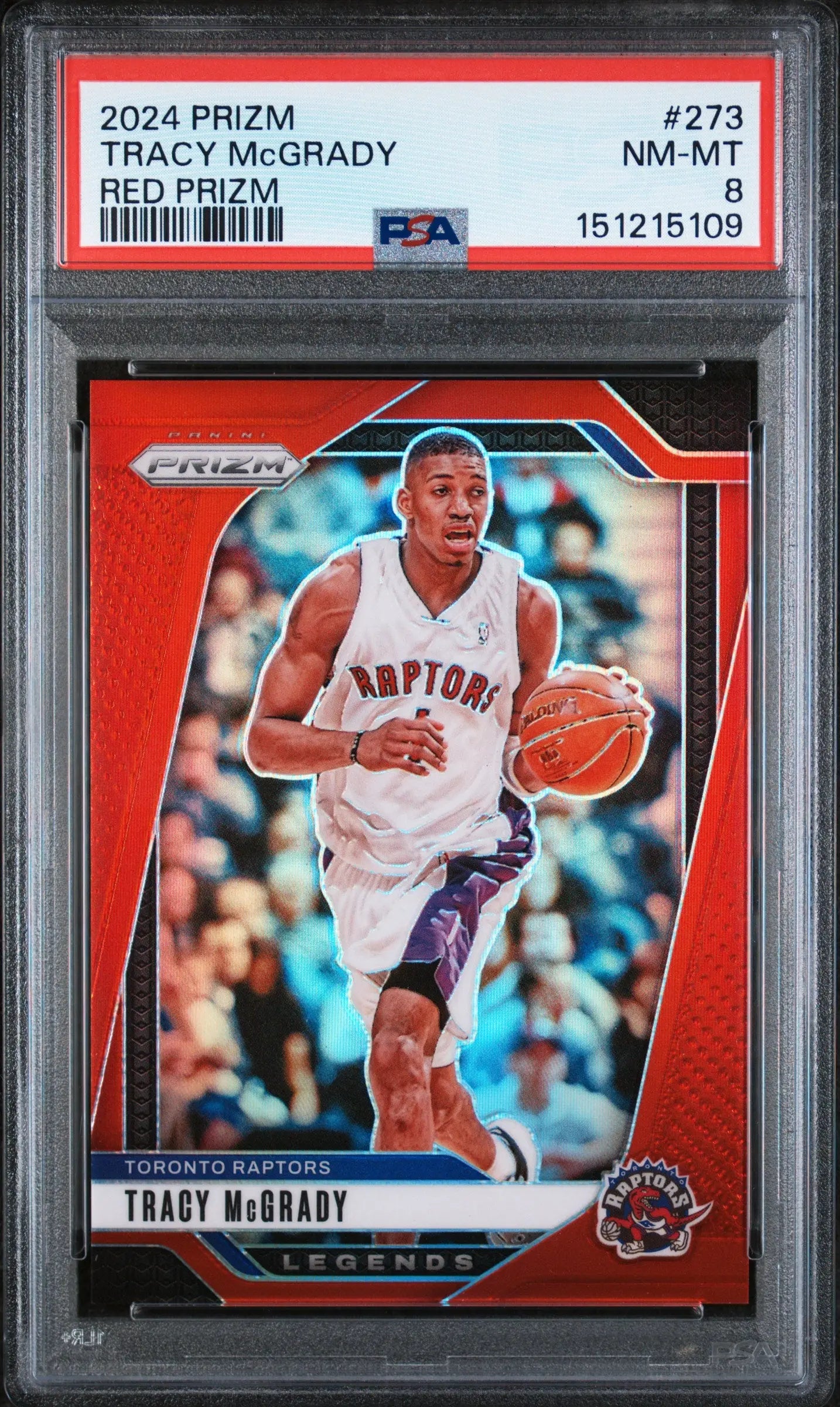 2024 Panini Prizm Tracy Mcgrady Red /299 PSA 8 