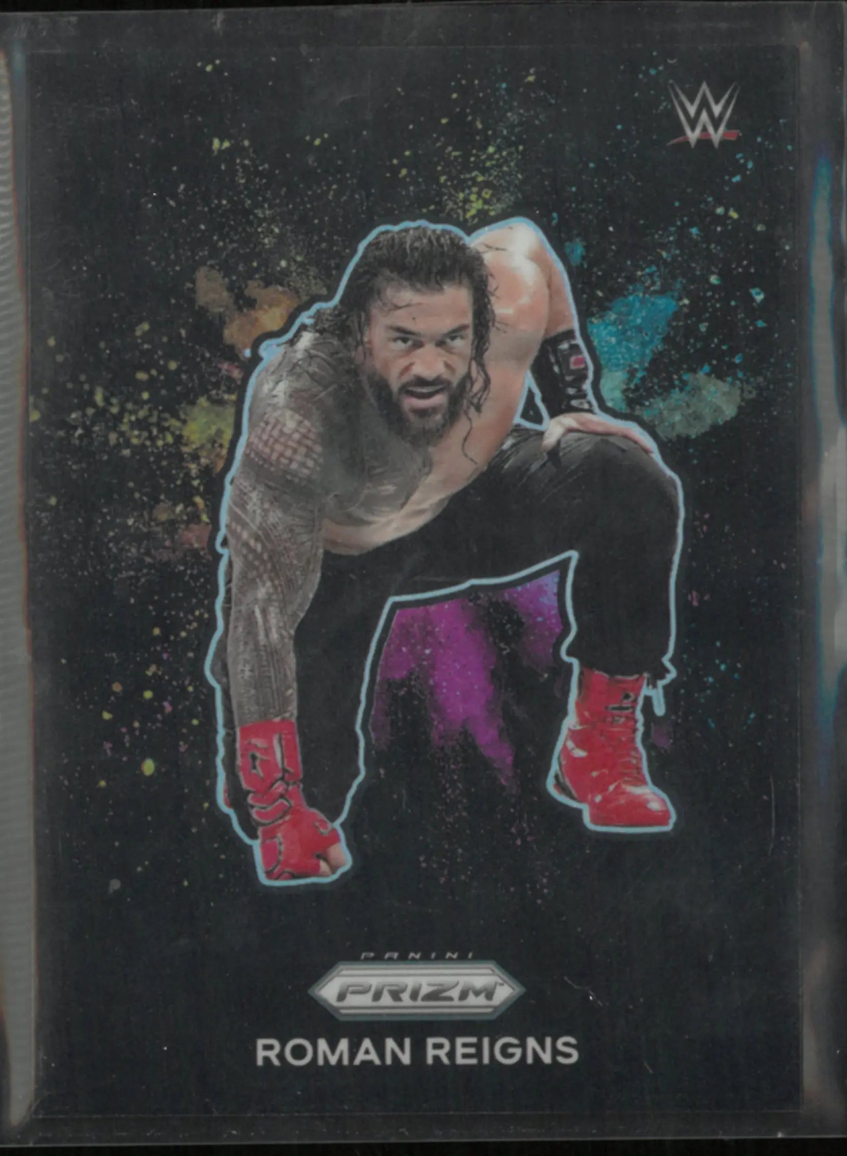 2024 Panini Prizm WWE Roman Reigns Black Color Blast 