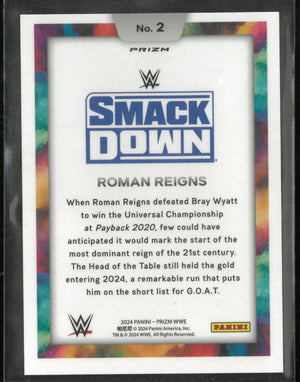 2024 Panini Prizm WWE Roman Reigns Black Color Blast 