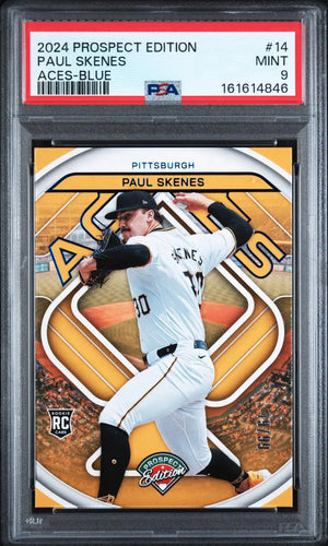2024 Panini Prospect Edition Aces Rookie Paul Skenes RC Blue /99 PSA 9 