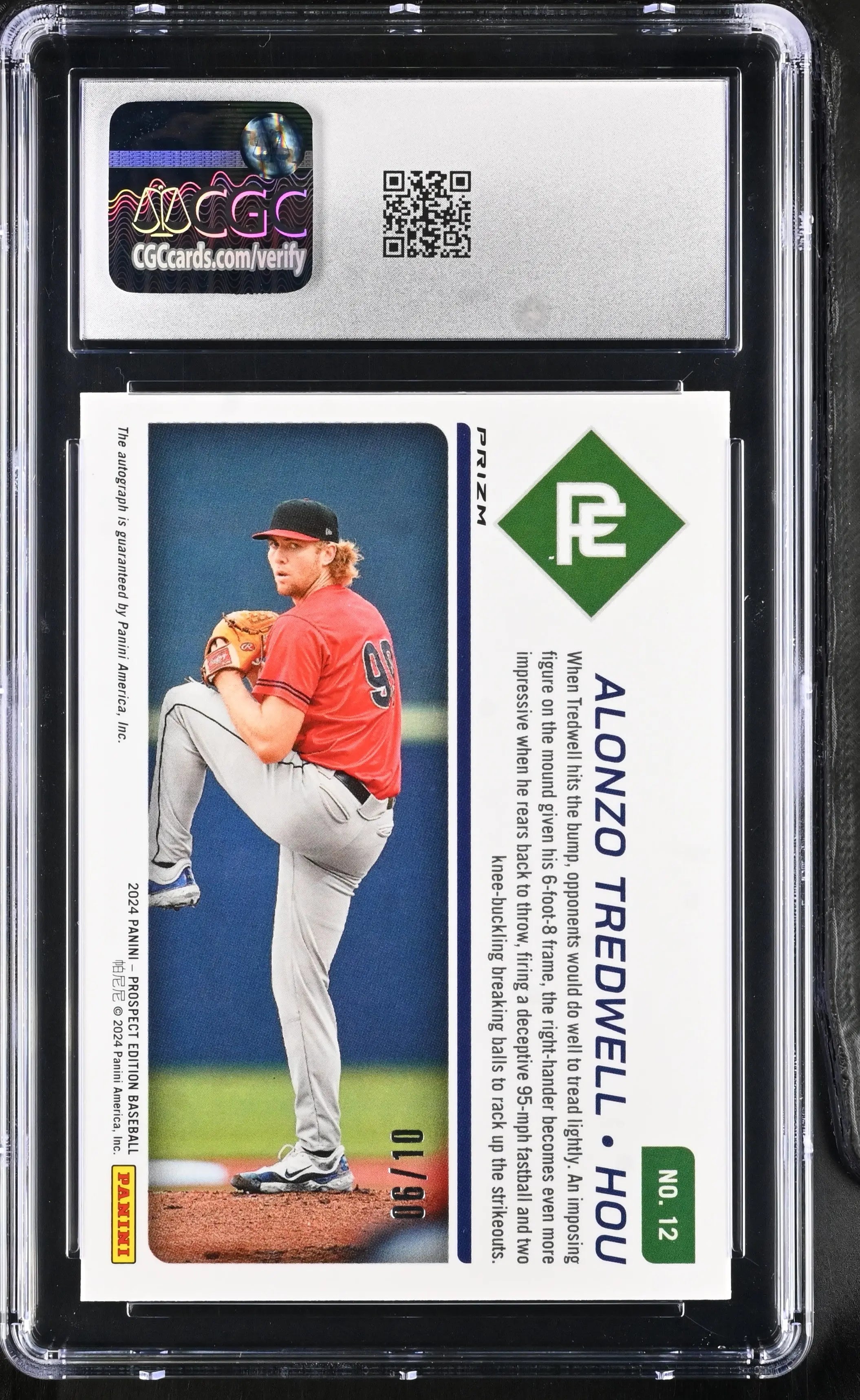 2024 Panini Prospect Edition Alonzo Tredwell Prospect Ticket Auto Gold /10 CGC 9 