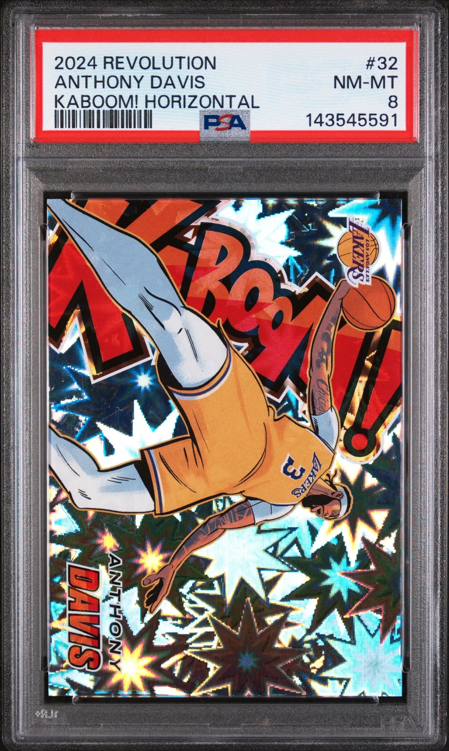 2024 Panini Revolution Kaboom! Horizontal Anthony Davis #32 PSA 8 