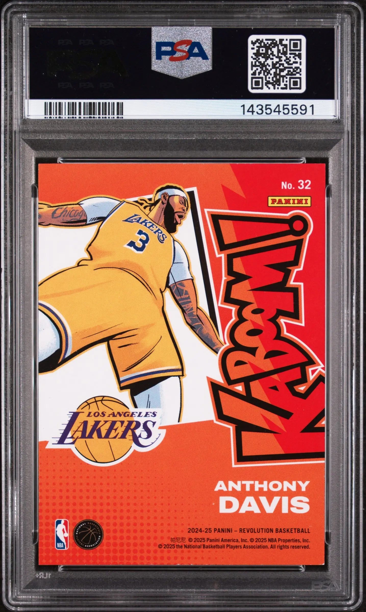 2024 Panini Revolution Kaboom! Horizontal Anthony Davis #32 PSA 8 