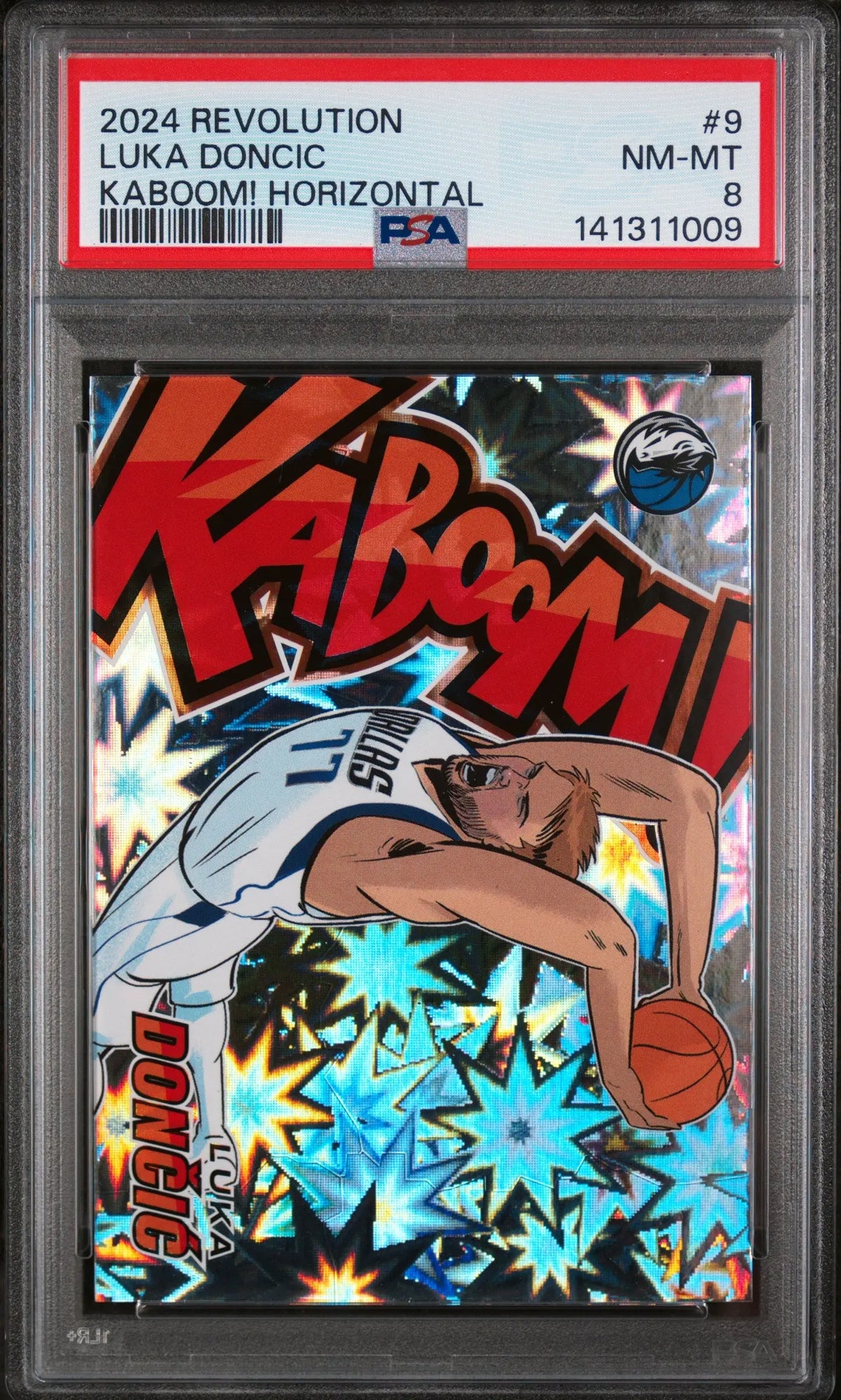 2024 Panini Revolution Kaboom! Horizontal Luka Doncic PSA 8 