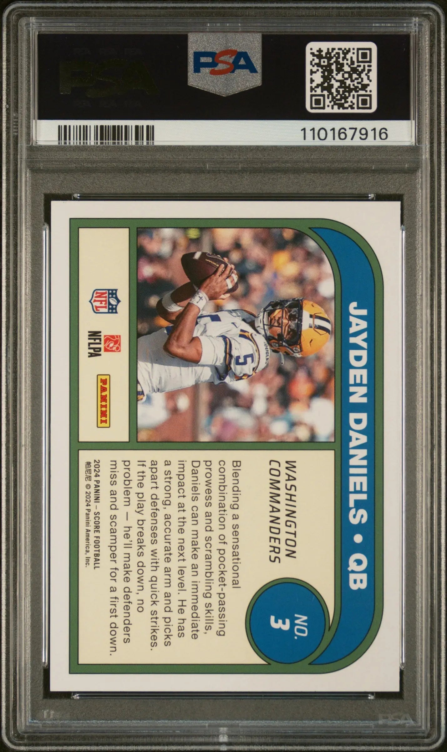 2024 Panini Score Protential Rookie Jayden Daniels RC PSA 10 