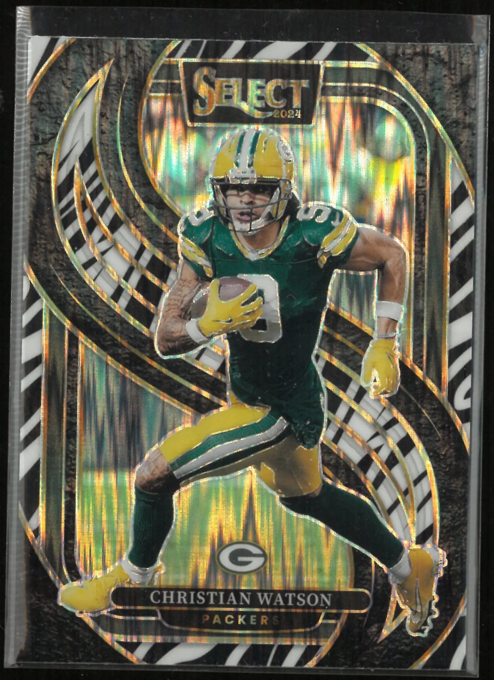 2024 Panini Select Christian Watson Zebra Prizm SP 