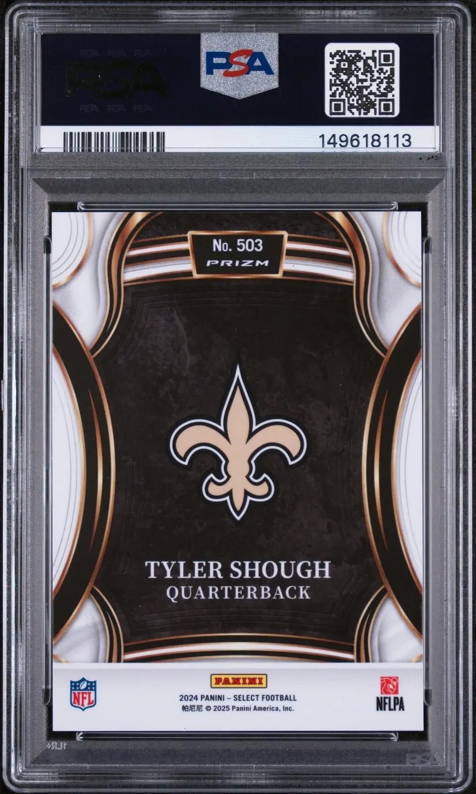 2024 Panini Select Football Rookie Tyler Shough RC RXC Card PSA 10 