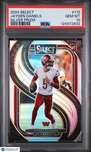 2024 Panini Select Jayden Daniels #112 Silver Prizm PSA 10 