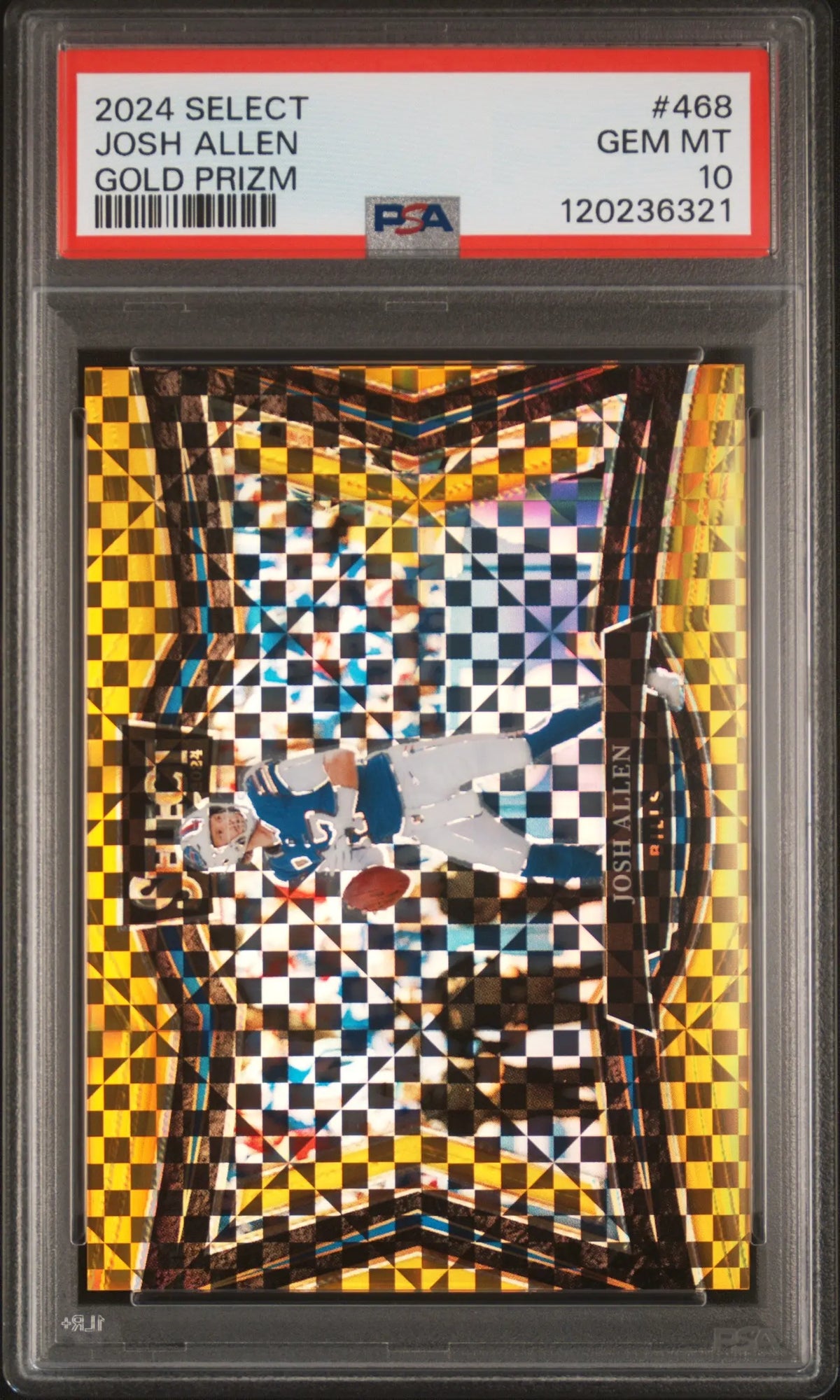 2024 Panini Select Josh Allen Gold Prizm /10 PSA 10 