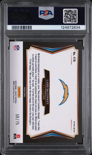 2024 Panini Select Ladd Mcconkey #478 Blue Prizm PSA 10 