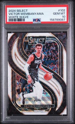 2024 Panini Select Victor Wembanyama White Wave /99 PSA 10 