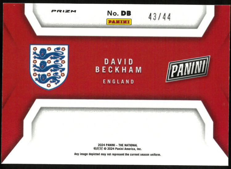 2024 Panini The National David Beckham Color Blast England /44 