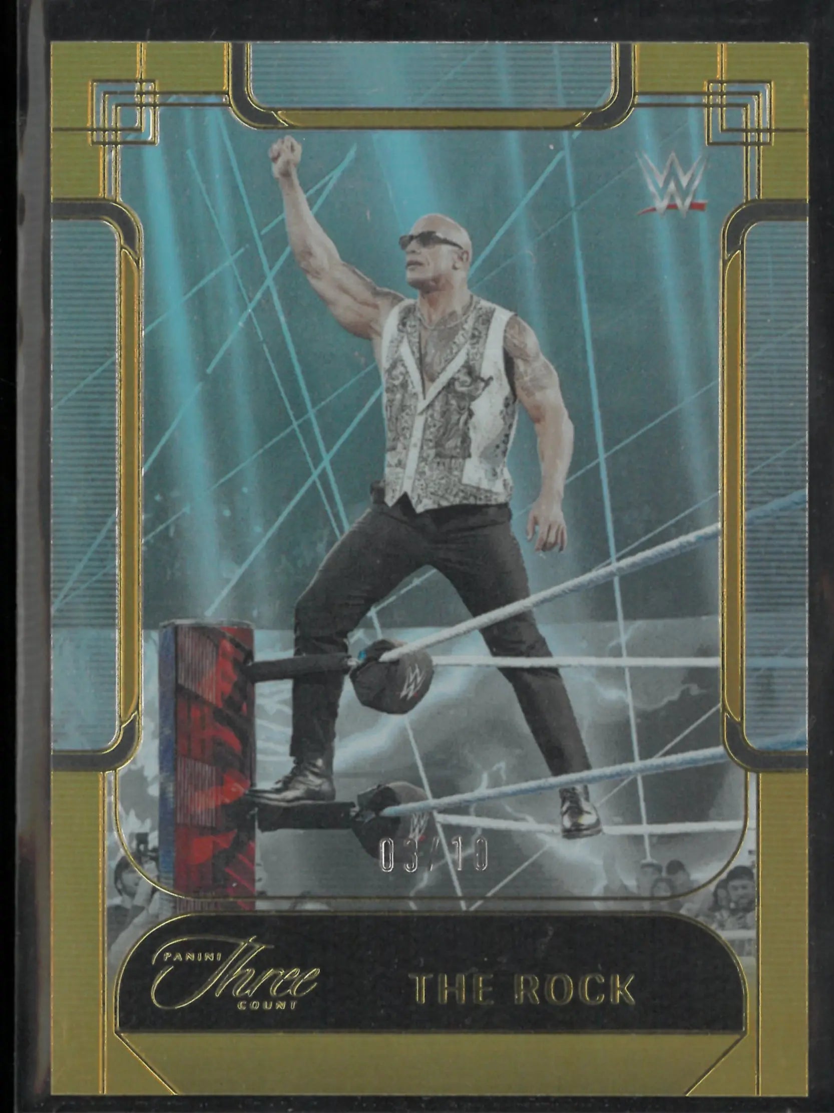 2024 Panini WWE Three Count The Rock /10 Gold 