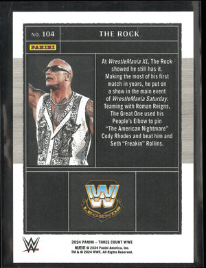 2024 Panini WWE Three Count The Rock /10 Gold 