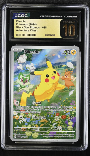 2024 Pokemon Black Star Promos Pikachu Adventure Chest Pristine CGC 10 #088 