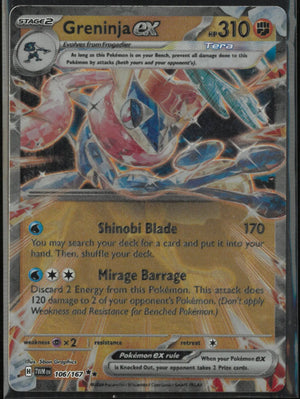 2024 Pokemon GameStop Metal Card Double Rare Greninja ex 106/167 