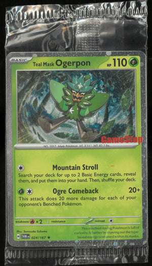 2024 Pokemon Gamestop Exclusive Teal Mask Ogerpon 