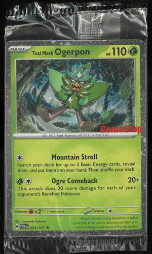 2024 Pokemon Gamestop Exclusive Teal Mask Ogerpon 