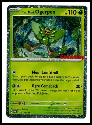 2024 Pokemon Gamestop Promo Teal Mask Ogerpon Cosmos Holo 024/167 