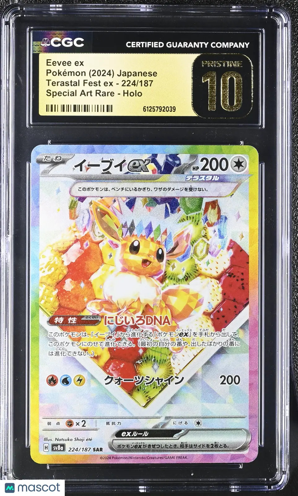 2024 Pokemon JPN Terastal Fest Eevee ex Special Art Rare Pristine CGC 10 224/187 