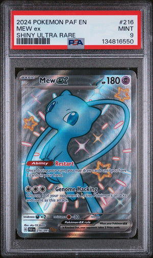 2024 Pokemon Paf EN-Paldean Fates Mew EX Shiny Ultra Rare PSA 9 216/91 