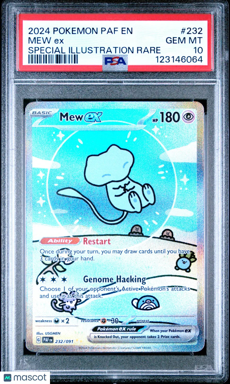 2024 Pokemon Paf EN-Paldean Fates Mew EX Special Illustration Rare PSA 10 232/91 