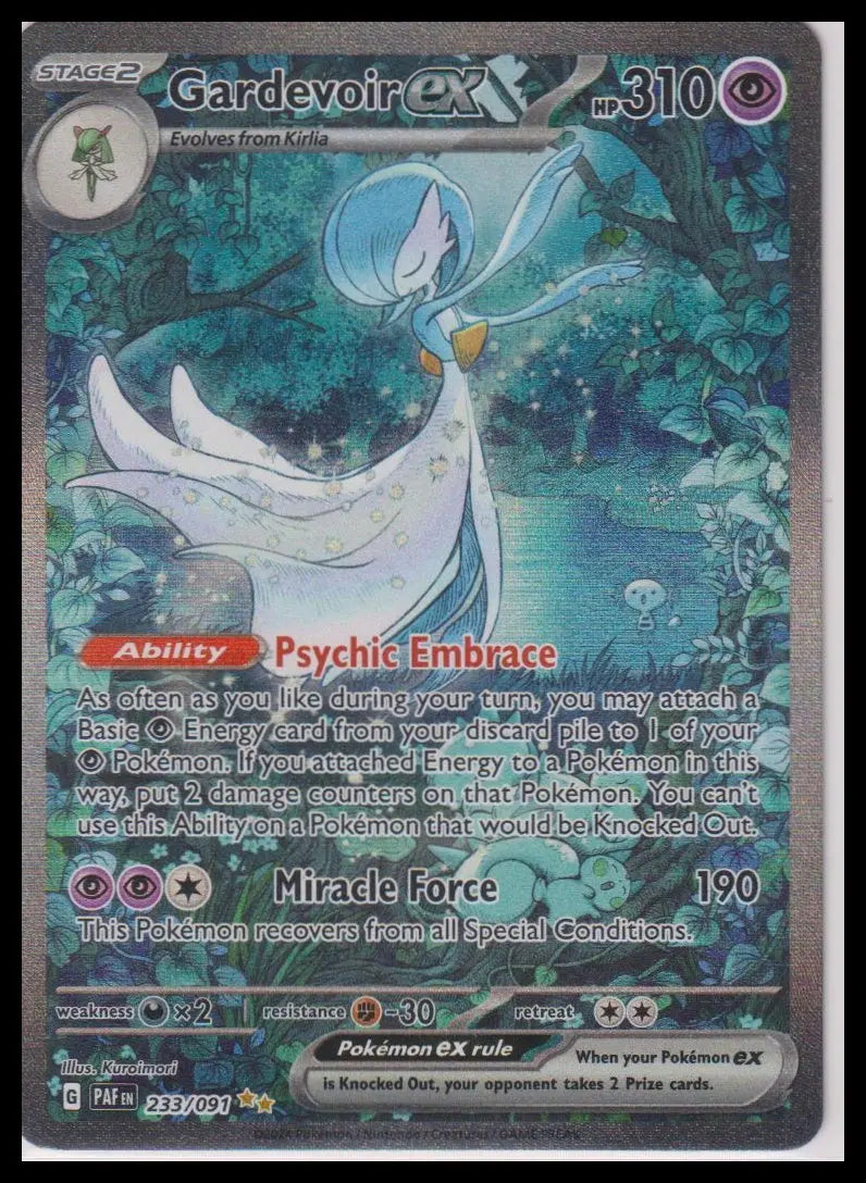 2024 Pokemon Paldean Fates Gardevoir ex Secret Illustration Rare 233/091 