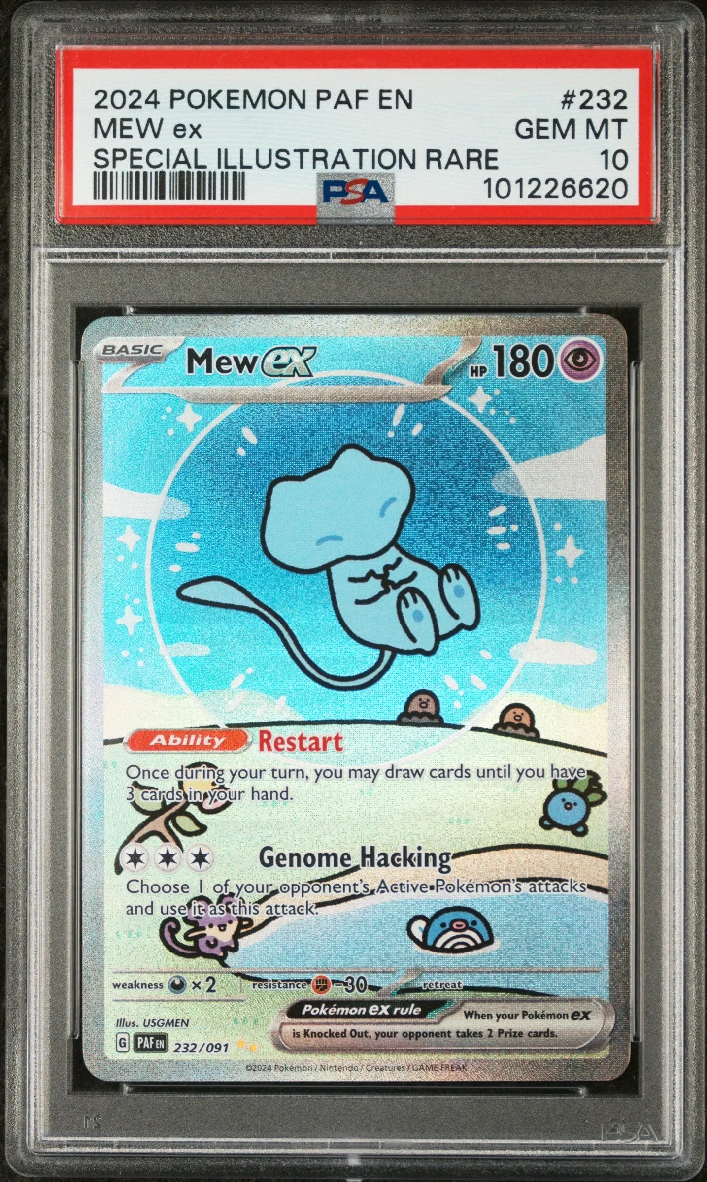 2024 Pokemon Paldean Fates Mew EX Special Illustration Rare 232/091 PSA 10 