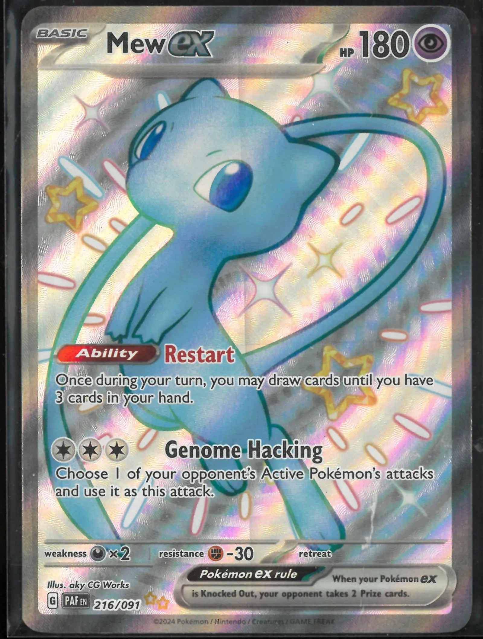 2024 Pokemon Paldean Fates Shiny Ultra Rare Mew ex 216/091 