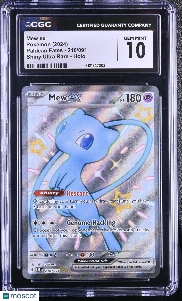 2024 Pokemon Paldean Fates Shiny Ultra Rare Mew ex 216/091 CGC 10 