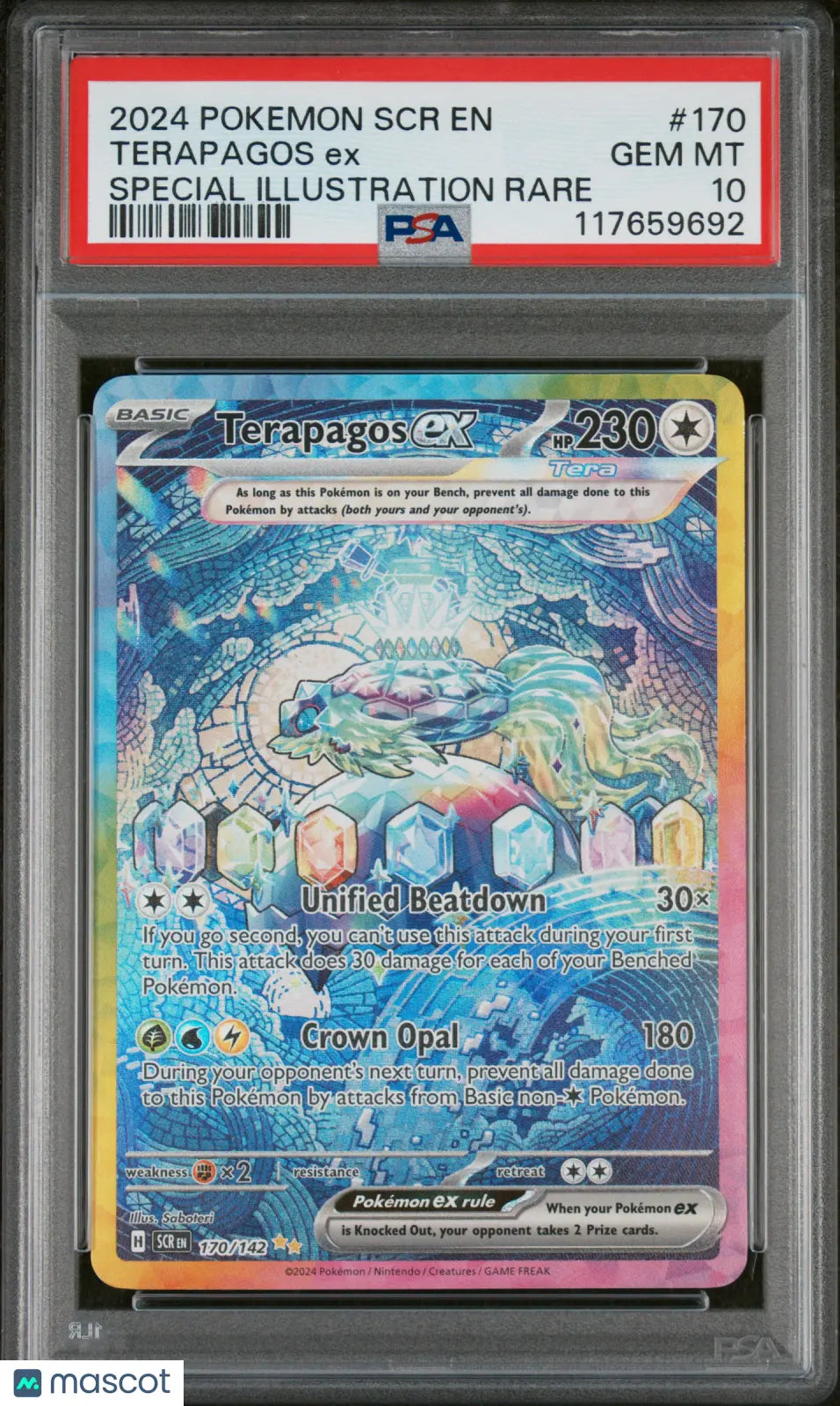 2024 Pokemon SCR EN-Stellar Crown Terapagos EX Special Illustration Rare PSA 10 