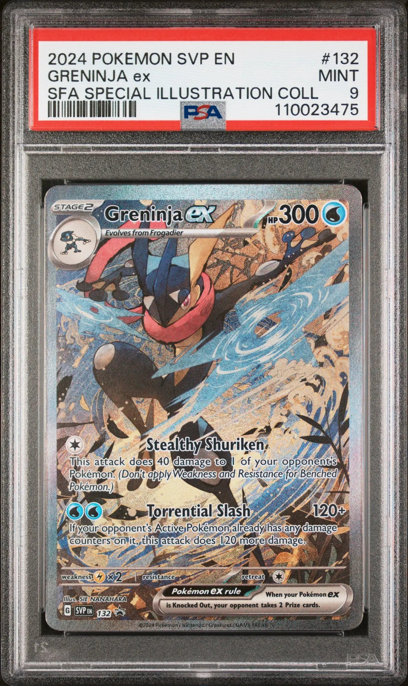 2024 Pokemon SV Black Star Promo Greninja ex 132 PSA 9 
