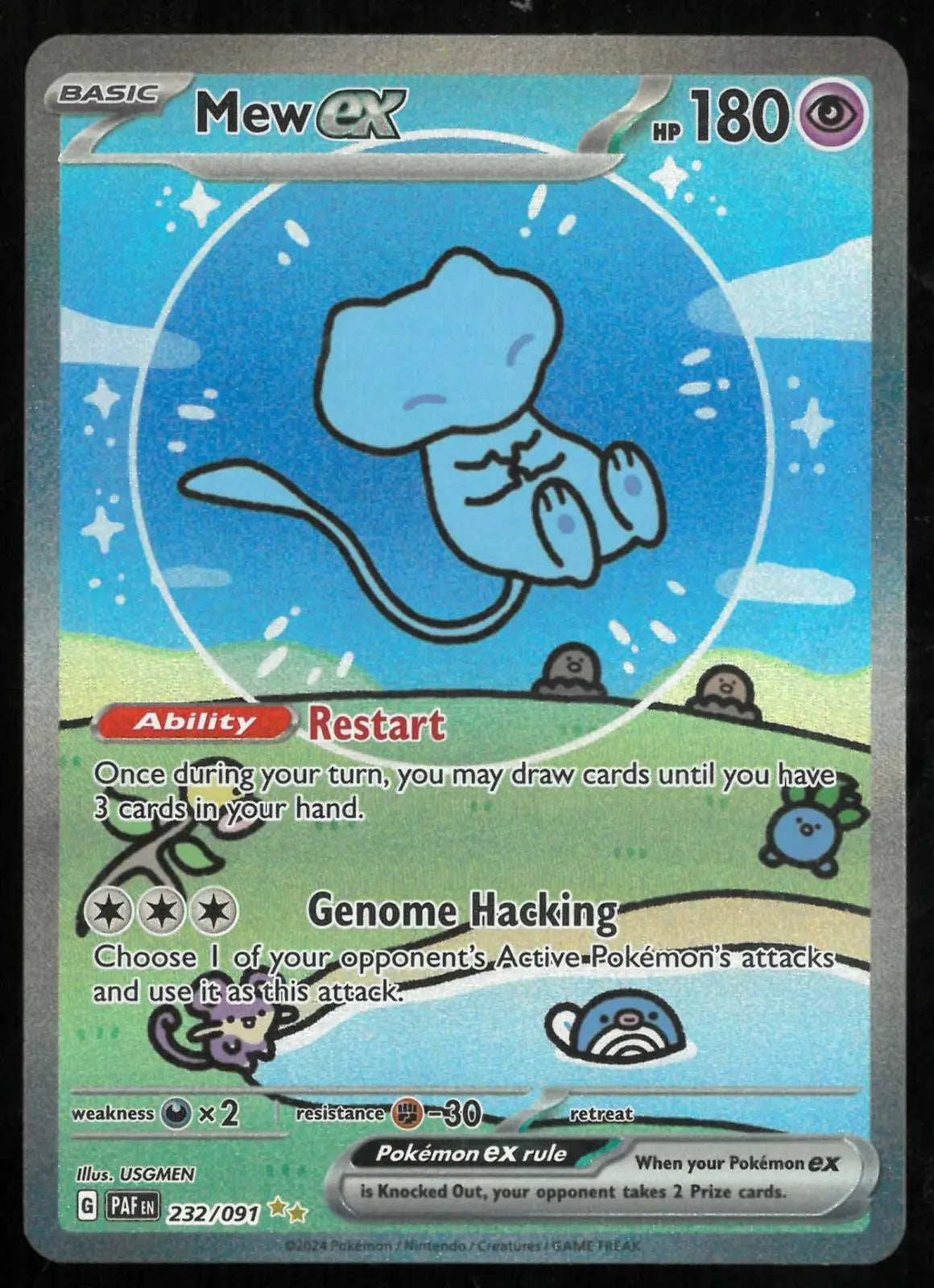 2024 Pokemon SV PAF EN Paldean Fates Mew ex Special Illustration Rare 232/091 