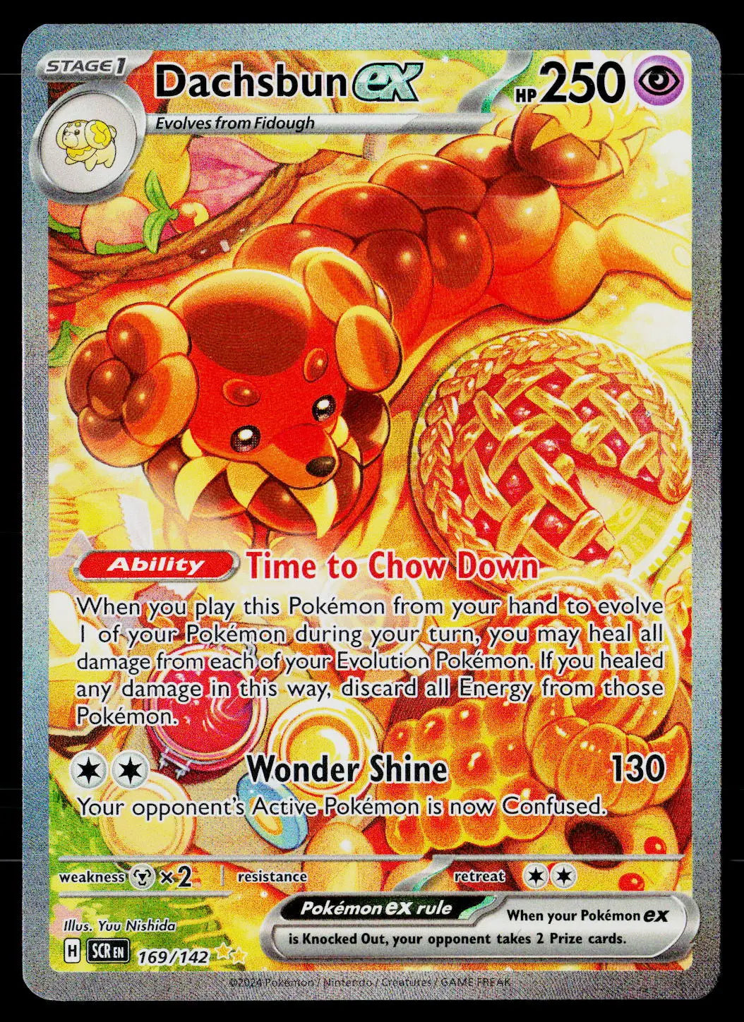 2024 Pokemon SV07 Stellar Crown #169/142 Dachsbun ex Special Illustration Rare 