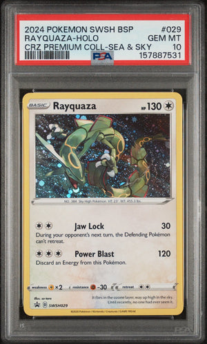 2024 Pokemon Sea & Sky Black Star Promo Rayquaza-Holo SWSH029 PSA 10 