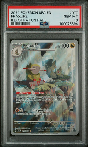 2024 Pokemon Shrouded Fable Fraxure Illustration Rare 077/064 PSA 10 