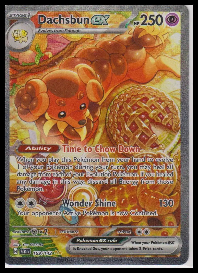 2024 Pokemon Stellar Crown Dachsbun Secret Illustration Rare 169/142 