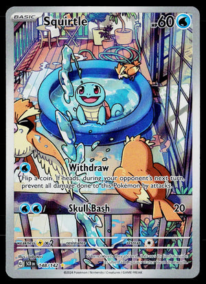 2024 Pokemon Stellar Crown Squirtle Illustration Rare 148/142 