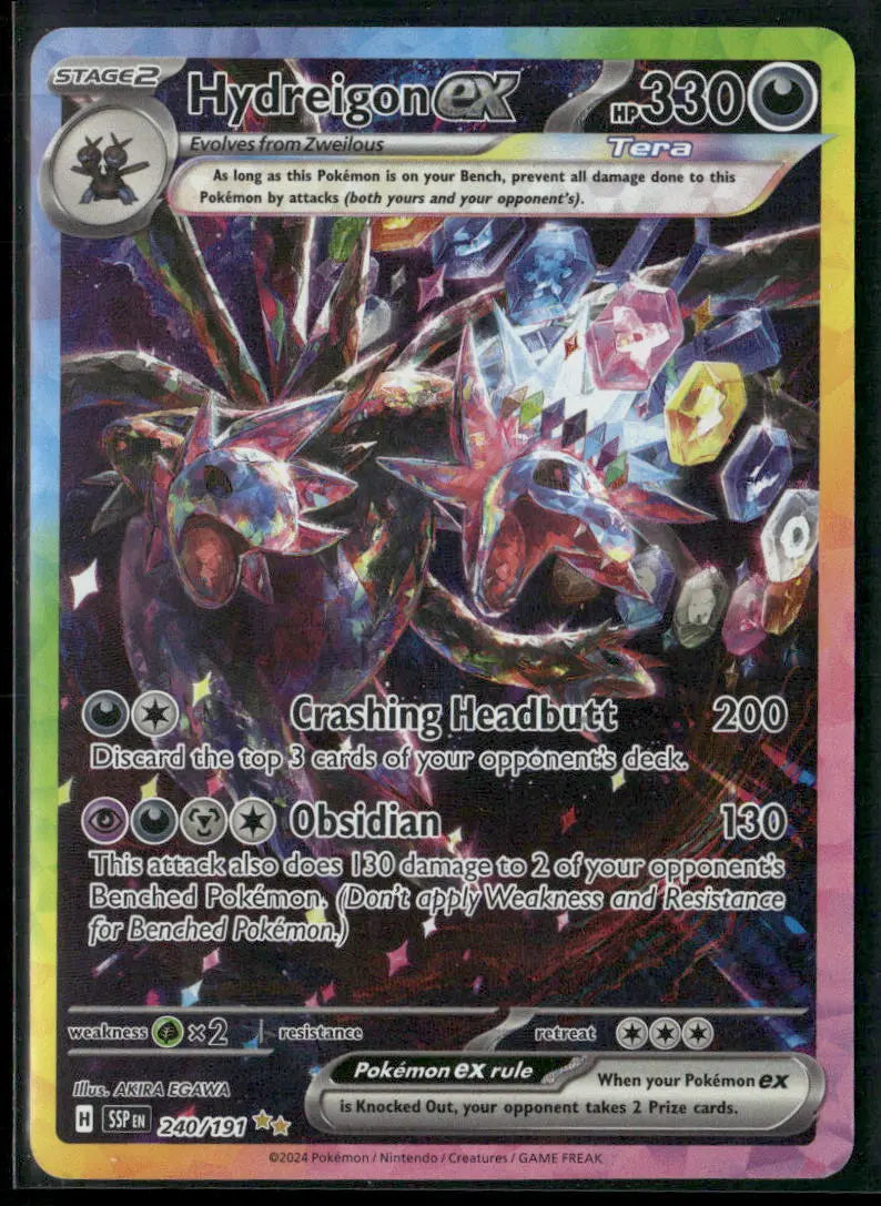 2024 Pokemon Surging Sparks Hydreigon EX 240/191 