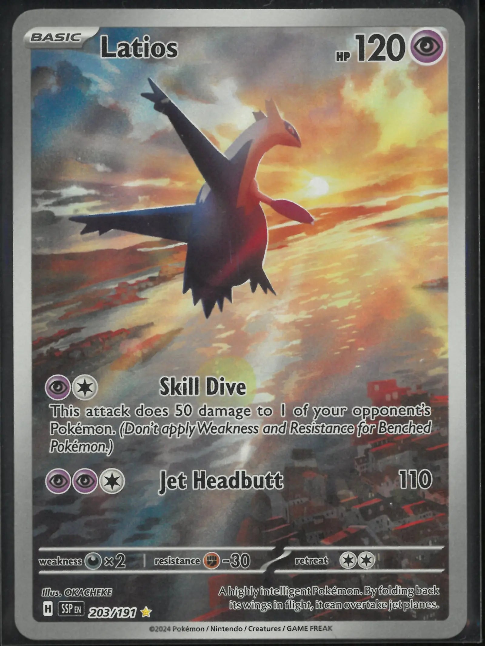 2024 Pokemon Surging Sparks Illustration Rare Latios 203/191 