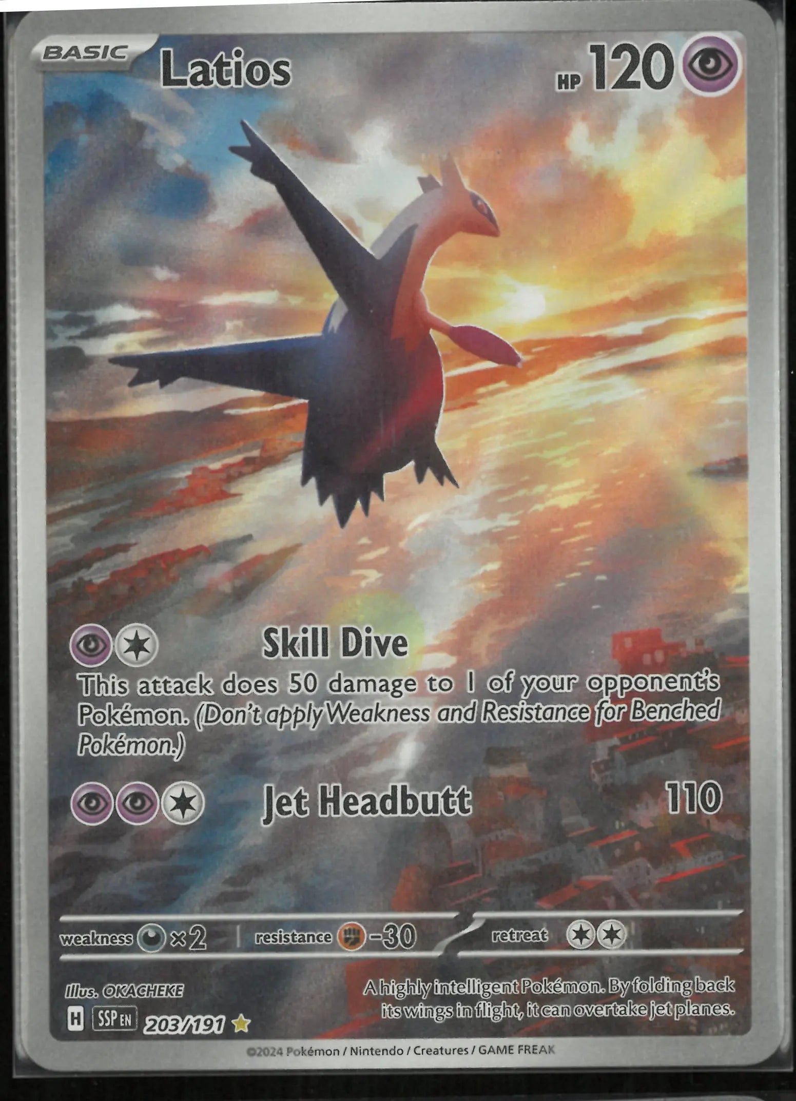 2024 Pokemon Surging Sparks Illustration Rare Latios 203/191 