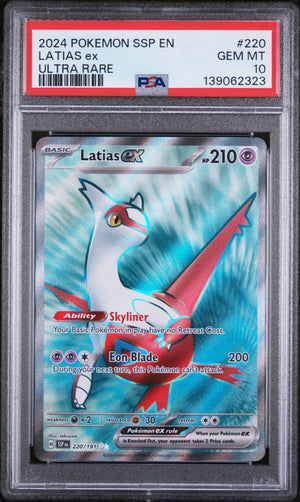 2024 Pokemon Surging Sparks Latias Ex 220/191 PSA 10 