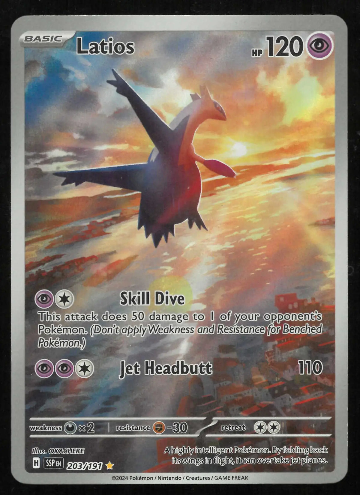 2024 Pokemon Surging Sparks Latios Illustration Rare 203/191 